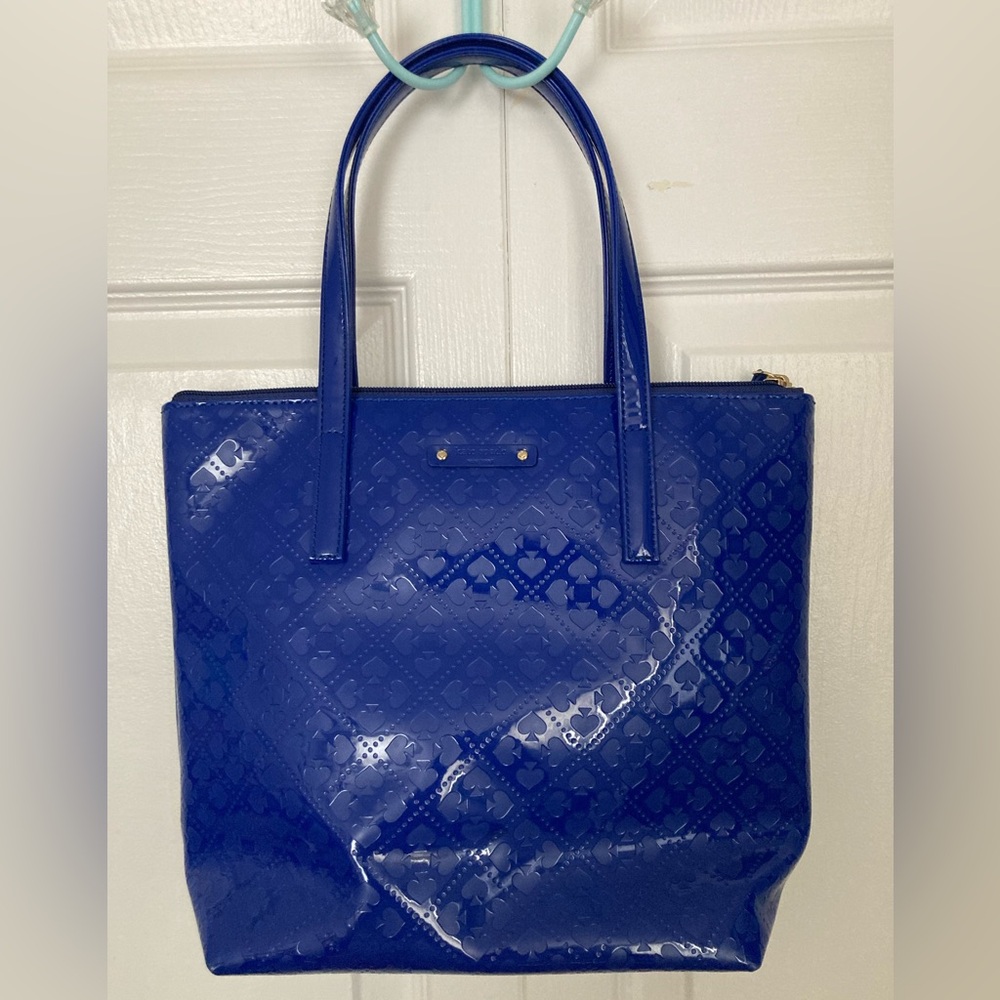 Kate Spade ♠️ Blue Patent Leather Tote